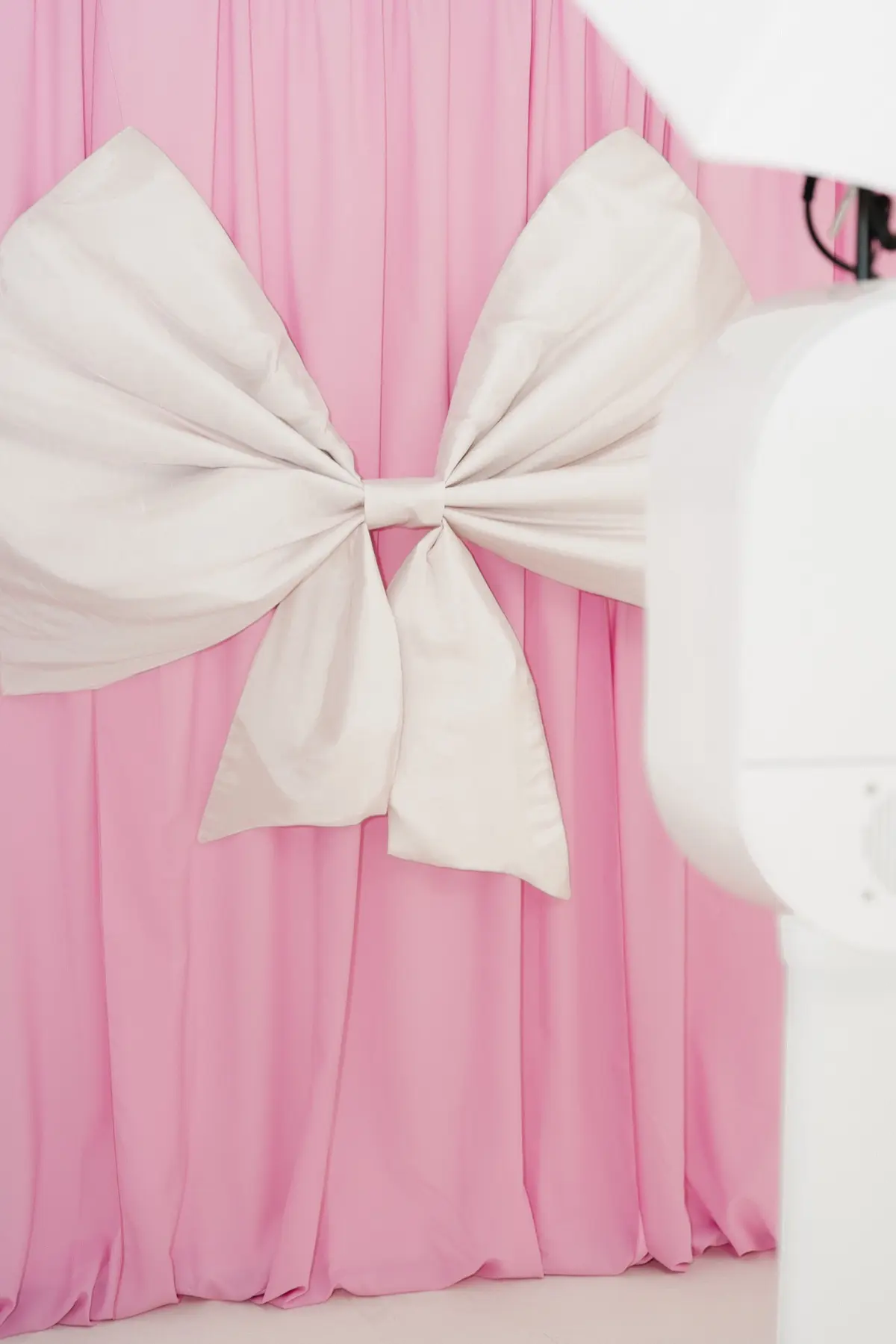 Bridal Photo Booth Pink Bow Backdrop 2 — Photo Booth Los Angeles