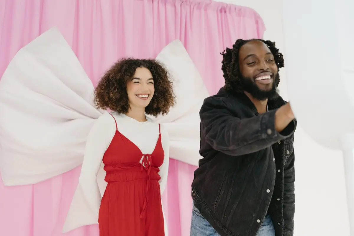 Bridal Photo Booth Pink Bow Backdrop 5 — Photo Booth Los Angeles