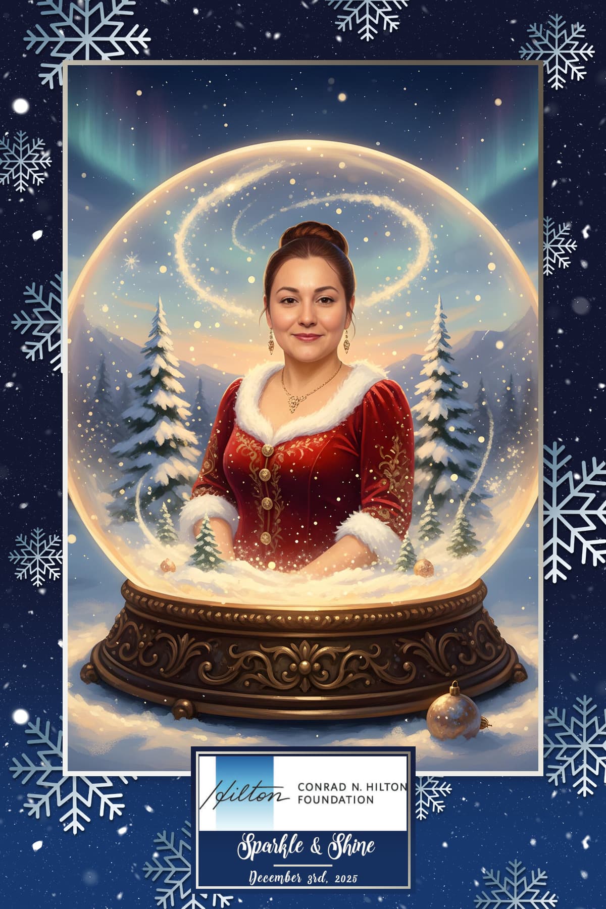 Glam photo booth setup at the Conrad Hilton Foundation gala at the Beverly Hilton