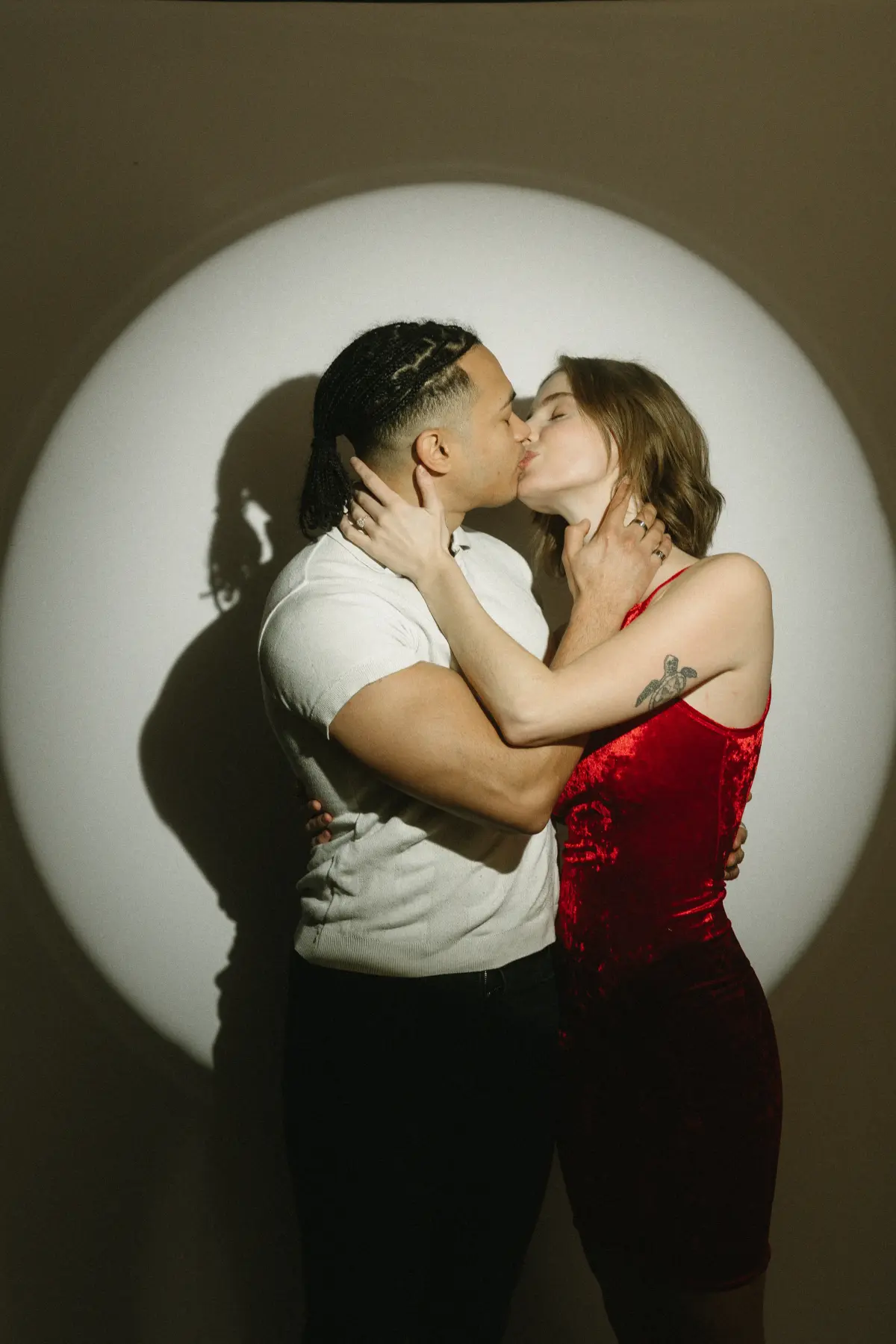 Spotlight photo booth couple portrait Los Angeles event