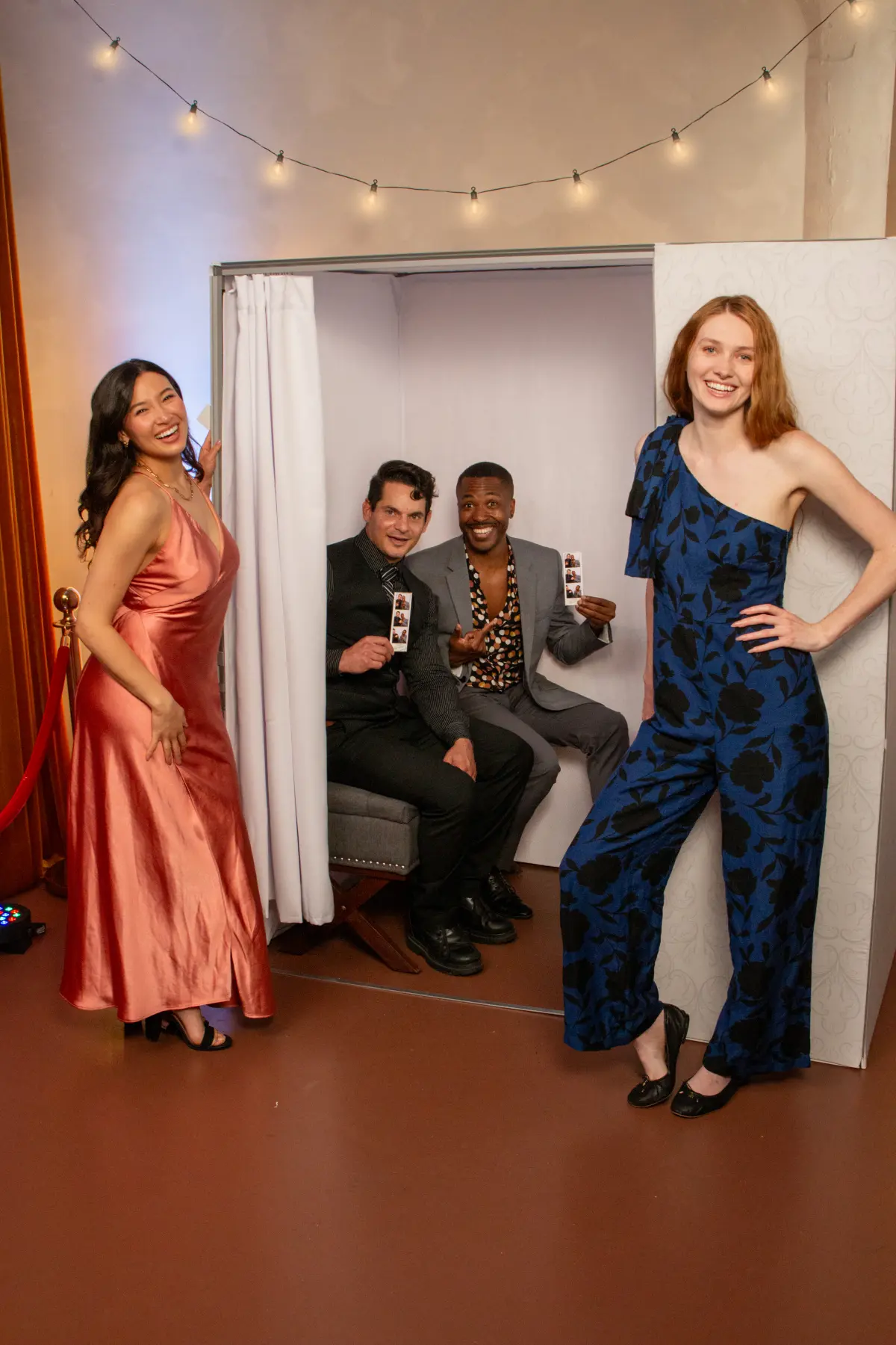 Enclosed photo booth quinceañera Los Angeles CA — classic booth rental XV años party — Captured Celebrations