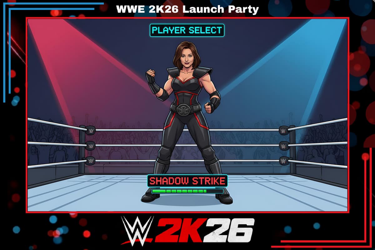 WWE 2K26 Launch Party AI photo booth activation 2