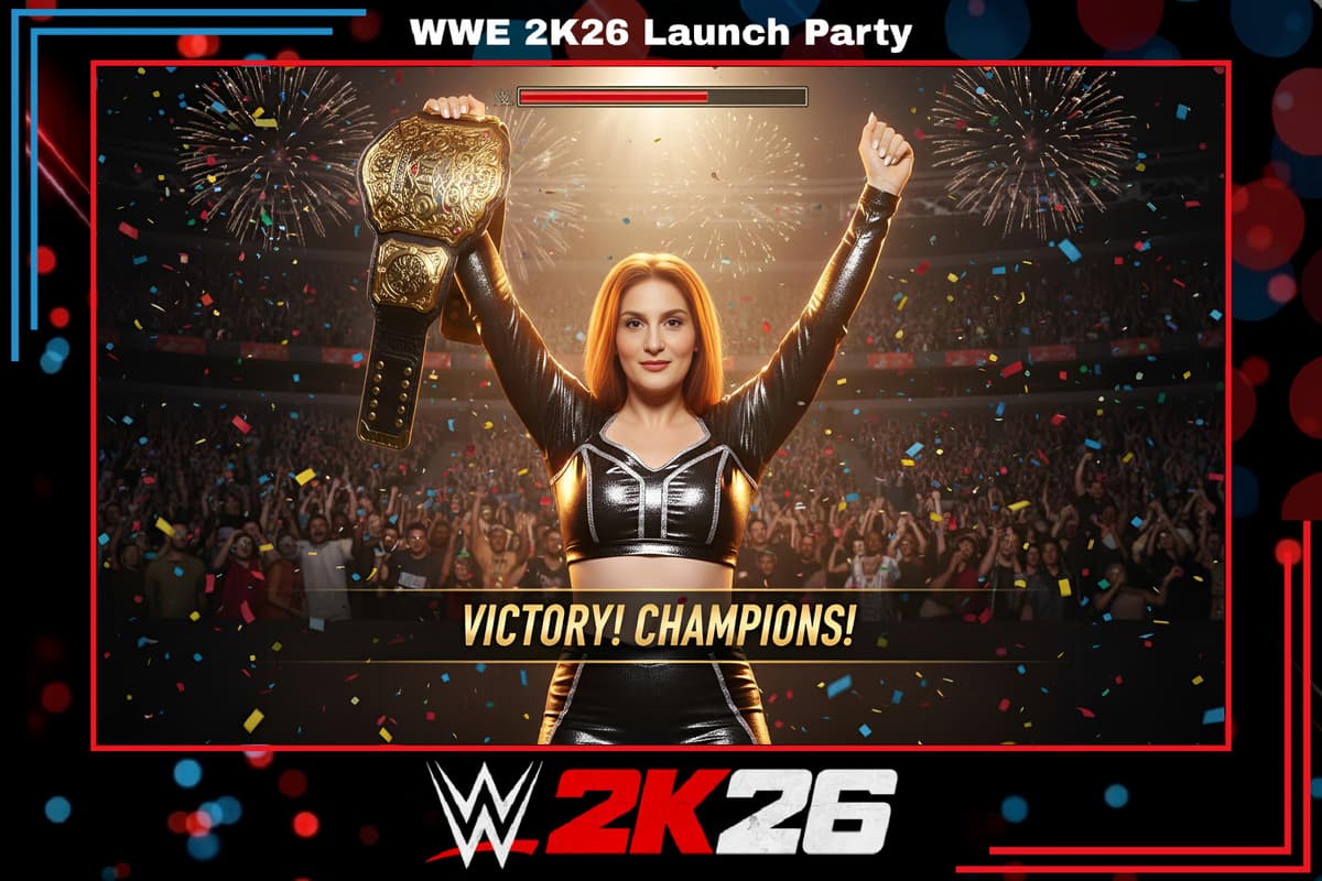 WWE 2K26 Launch Party AI photo booth activation 8