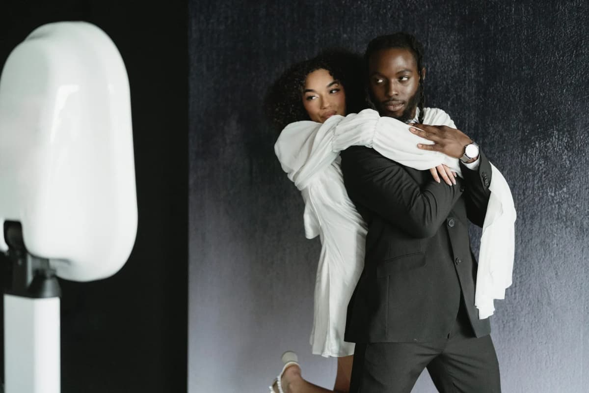 Editorial fashion-shoot portrait at a Captured Celebrations event in Los Angeles