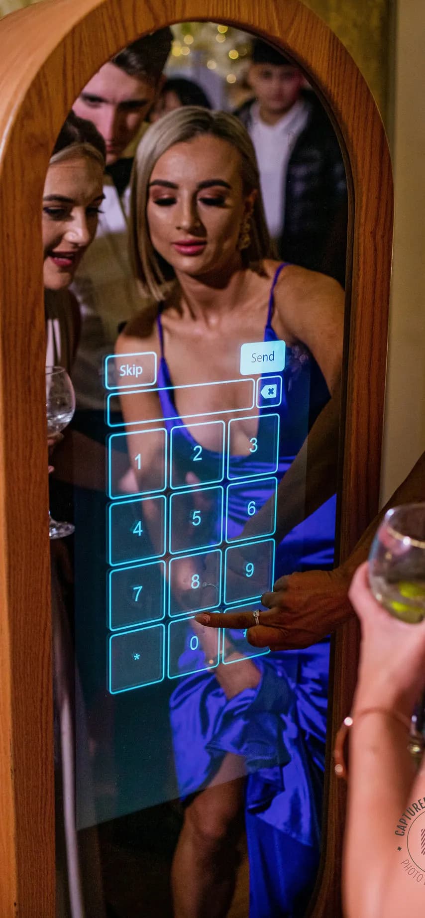 Espejo Retro instalado en evento de quinceañera en Los Angeles