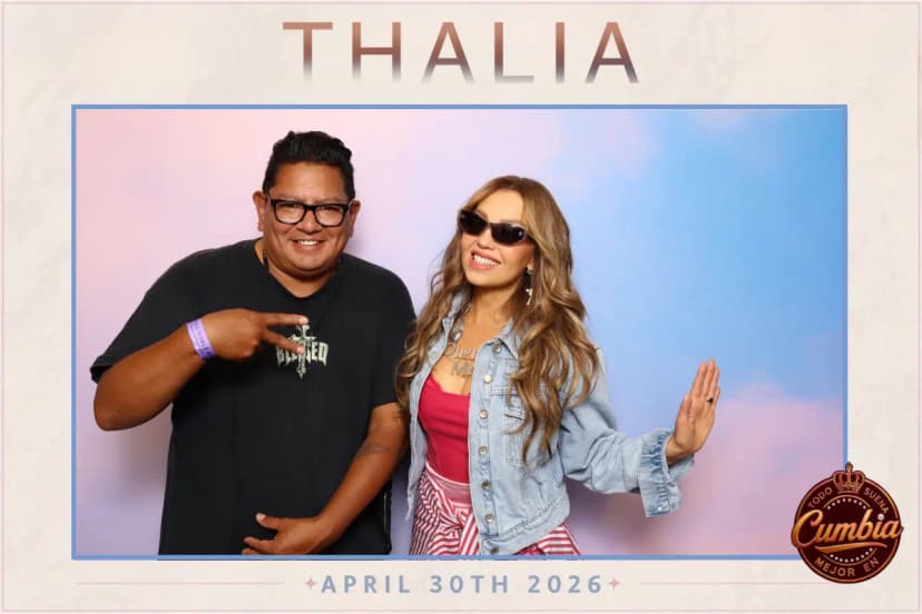 Photo booth event at Thalia album release Barnes & Noble The Grove Los Angeles April 2026