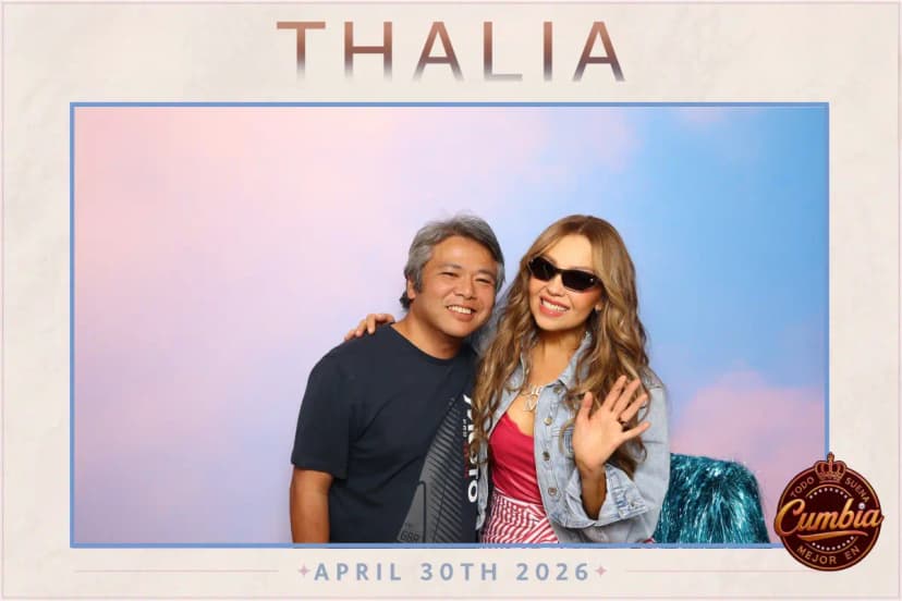 Thalia Sony Music brand activation photo booth at Barnes & Noble The Grove Los Angeles April 2026