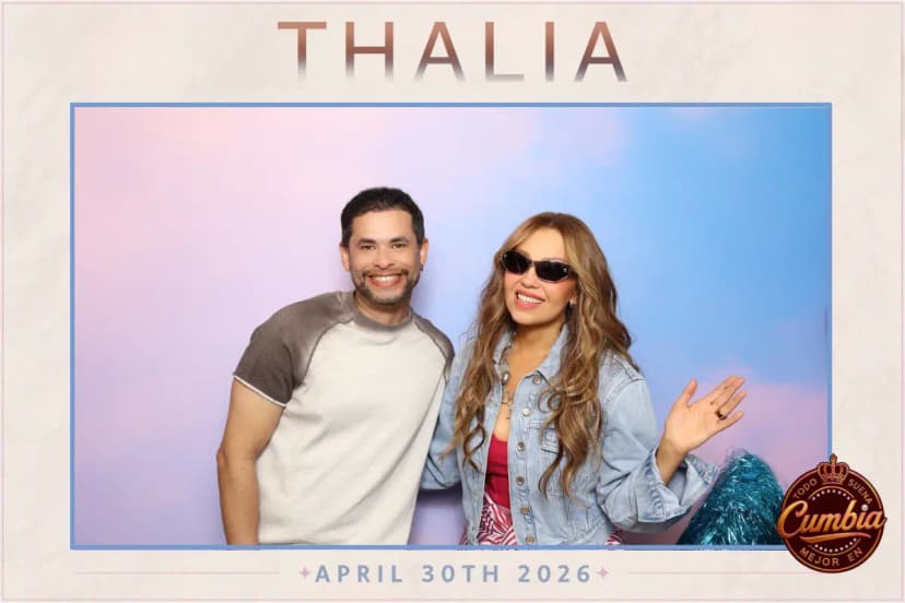 Thalia Sony Music brand activation photo booth at Barnes & Noble The Grove Los Angeles April 2026