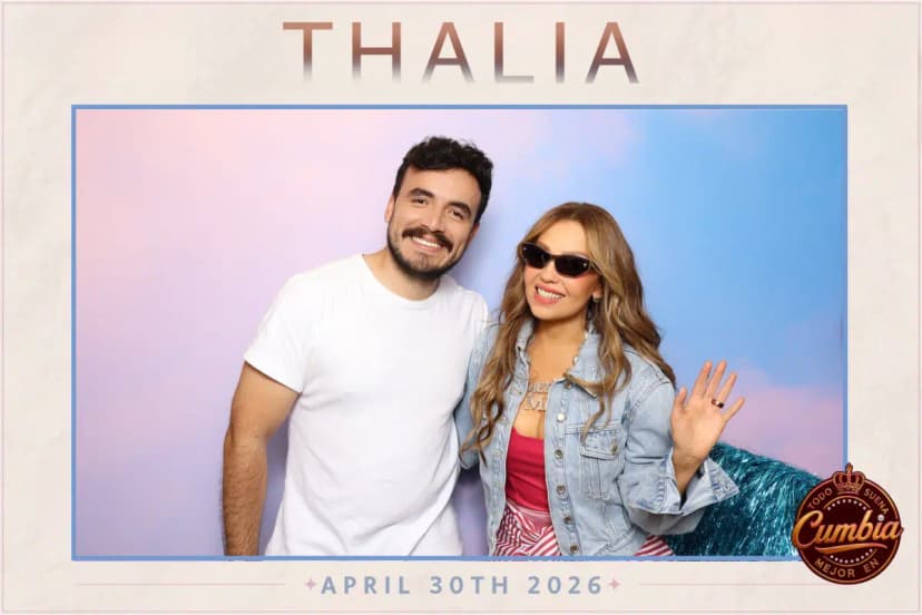 Thalia Sony Music brand activation photo booth at Barnes & Noble The Grove Los Angeles April 2026