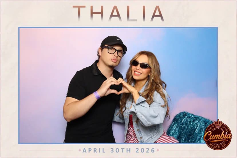 Thalia Sony Music brand activation photo booth at Barnes & Noble The Grove Los Angeles April 2026