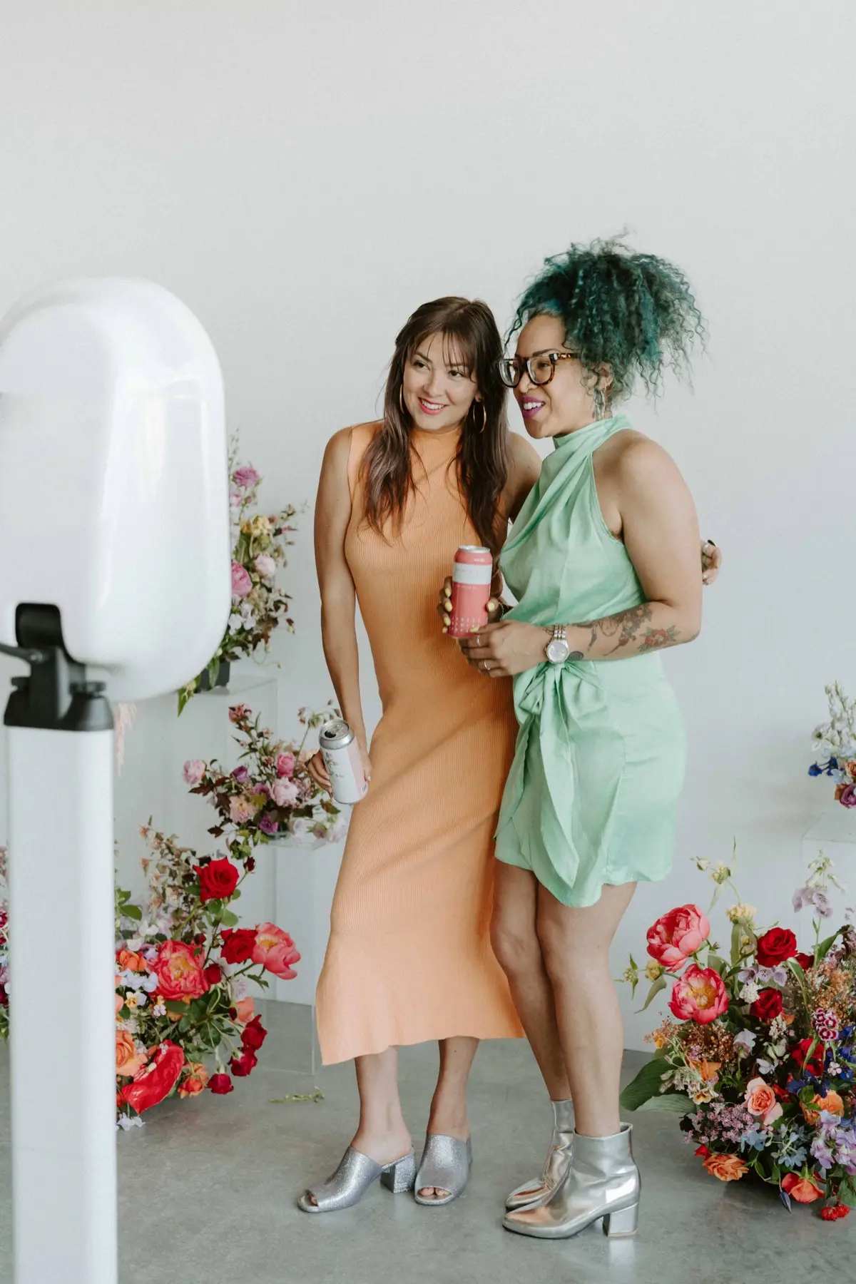 Garden photo booth at an outdoor Los Angeles celebration