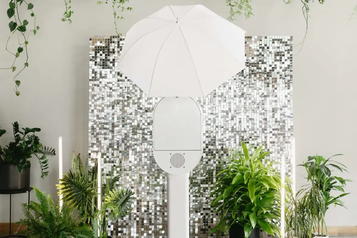 Electric photo booth studio setup in Los Angeles