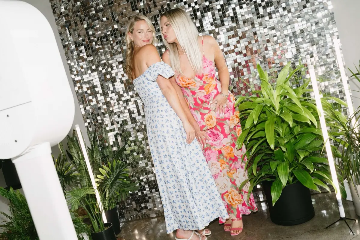 Shimmer photo booth at a Los Angeles event celebration