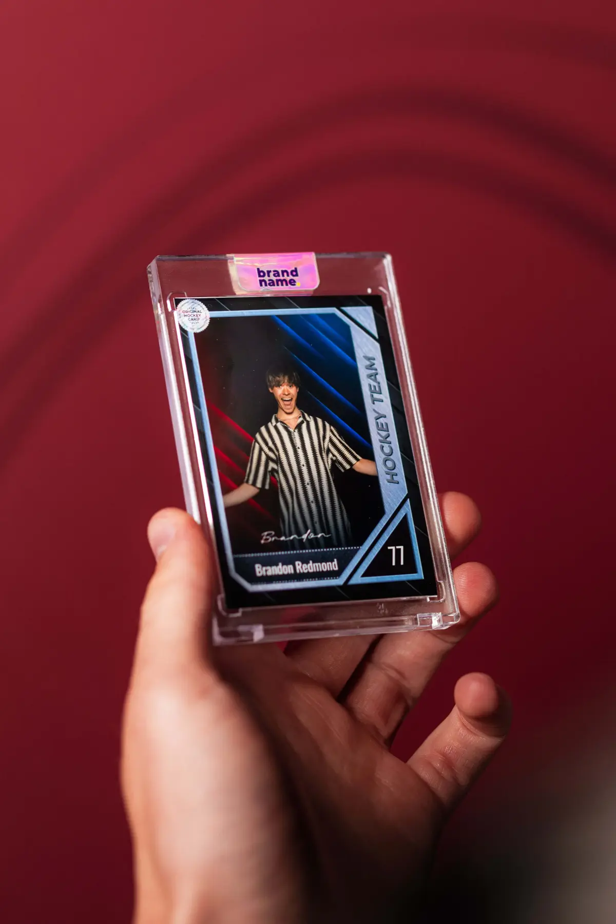 AI-transformed trading card created at a Captured Celebrations photo booth event in Los Angeles